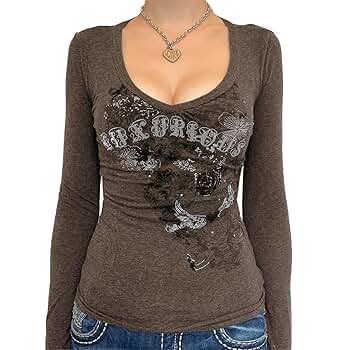 トップス goth/vintage frill l/s top Fall Spring Women´s Vintage Grunge Scoop Neck Tops Goth